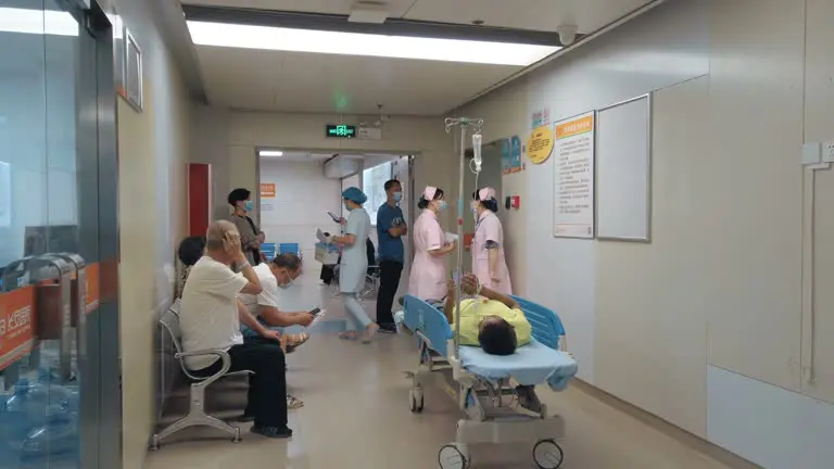 People outside the Operation Theatre